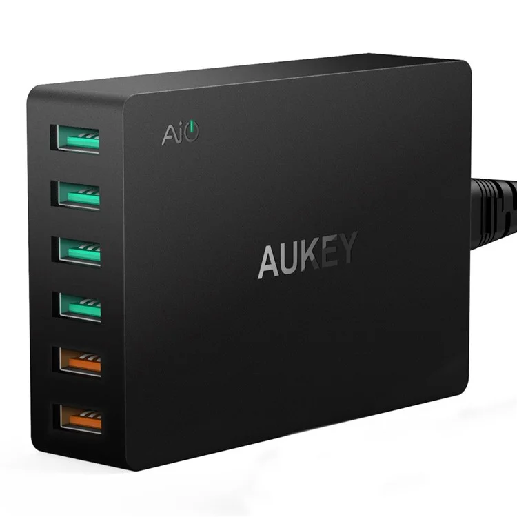 AUKEY 6-Port USB Wall Charger with Dual Quick Charge 3.0 Port (PA-T11) - US Plug