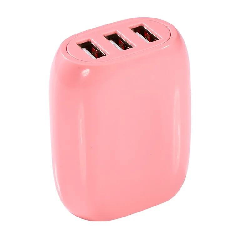 JOYROOM M301 Smart 3 USB 3.1A Wall Charger US Plug for iPhone iPad Samsung - Pink