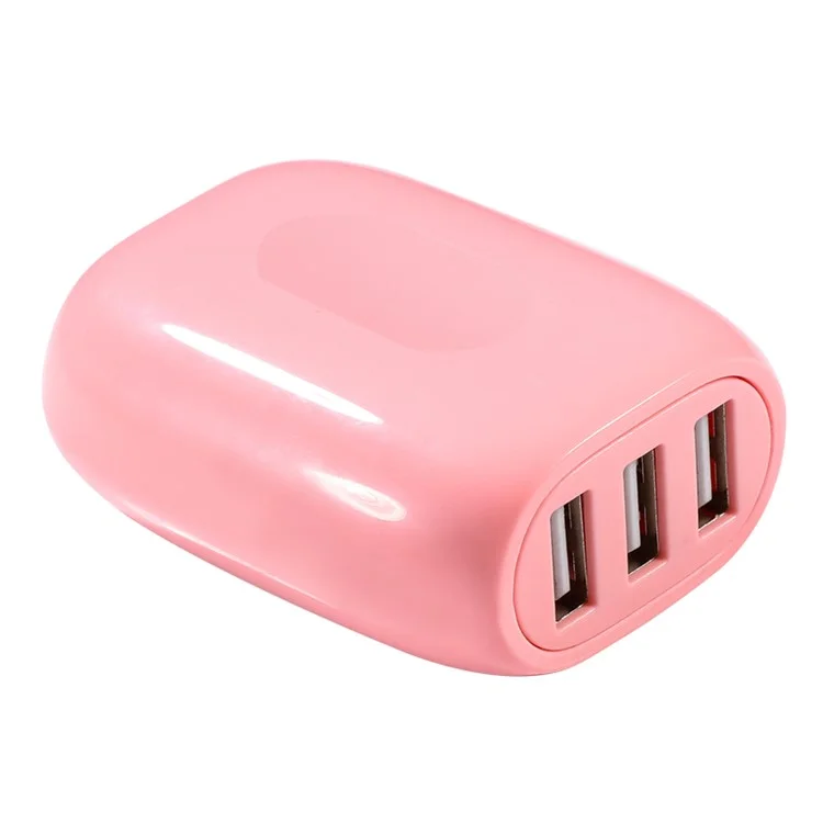 JOYROOM M301 Smart 3 USB 3.1A Wall Charger US Plug for iPhone iPad Samsung - Pink