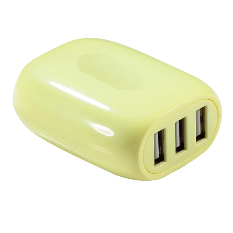 JOYROOM M301 3 USB 3.1A Smart US Plug Wall Charger for iPhone iPad Samsung - Yellow