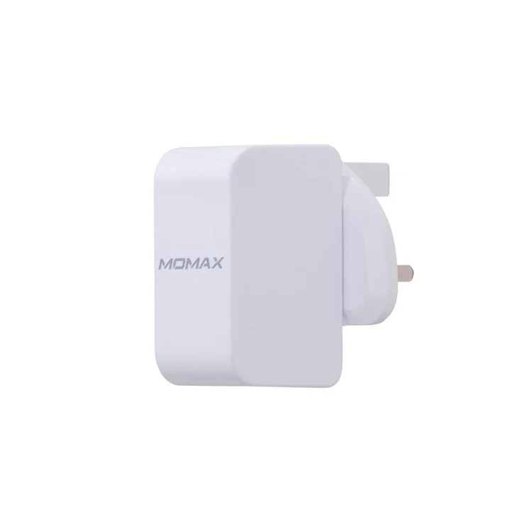 MOMAX 5V /2.4A single Port USB Portable Intelligent Digital Wall Charger - White / UK Plug
