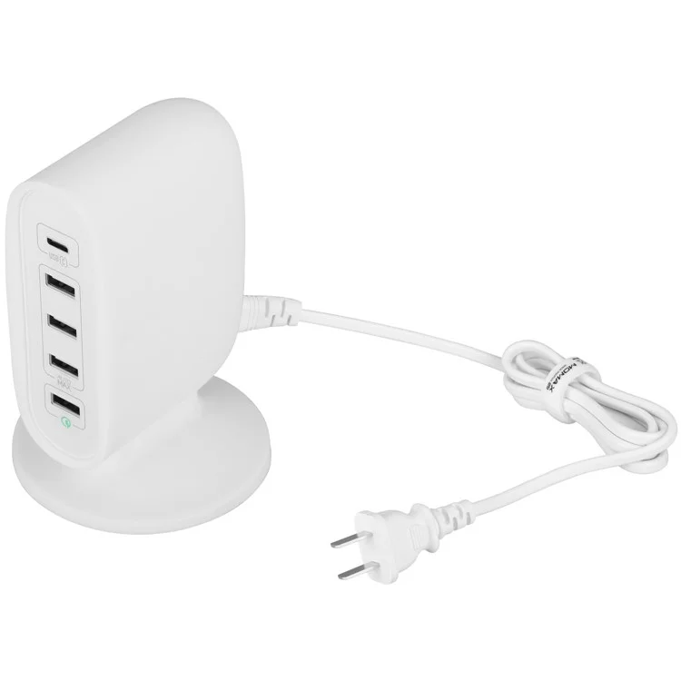 MOMAX U Bull 40W 5-Port USB Travel Wall Charger with Quick Charge 3.0 + Type-C Ports - White / CN Plug
