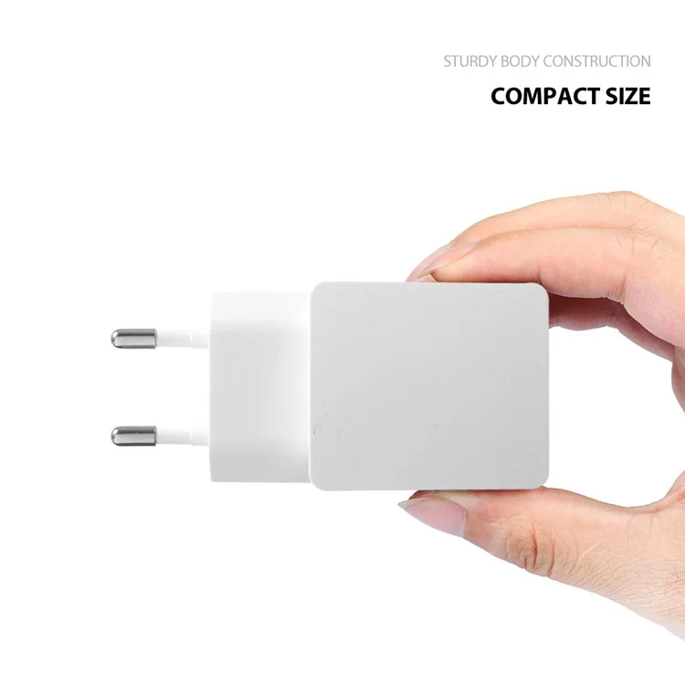 AMORUS NW01 2.1A Dual USB Travel Charger Adapter + Micro USB Cable for Samsung Galaxy S7/ Huawei Y5 (2017) Etc - EU Plug