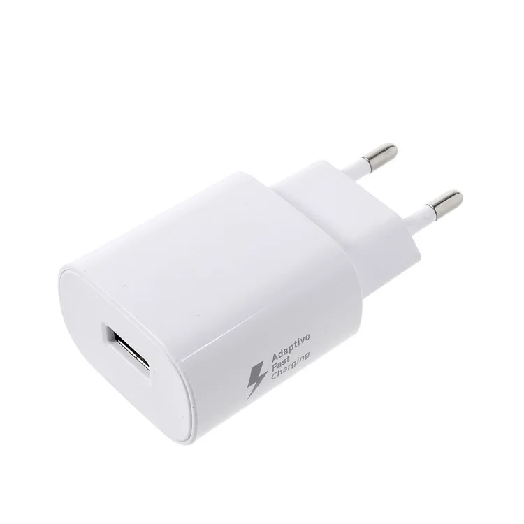 9V Adaptive Fast Charging Travel Power Adapter for Samsung Galaxy C9 Pro - White / EU Plug