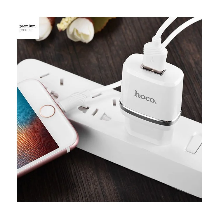 HOCO C11 Charger Kit 1A Wall Travel Charger Adapter + Micro USB Cable for Samsung Huawei Etc - EU Plug