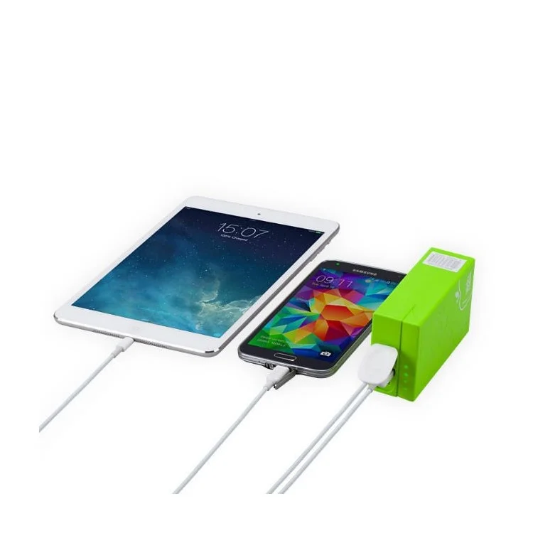 MOMAX iPower Juice+ 10000mAh 2.4A/1A Dual-USB External Power Bank for Smartphones & Tablets - Green