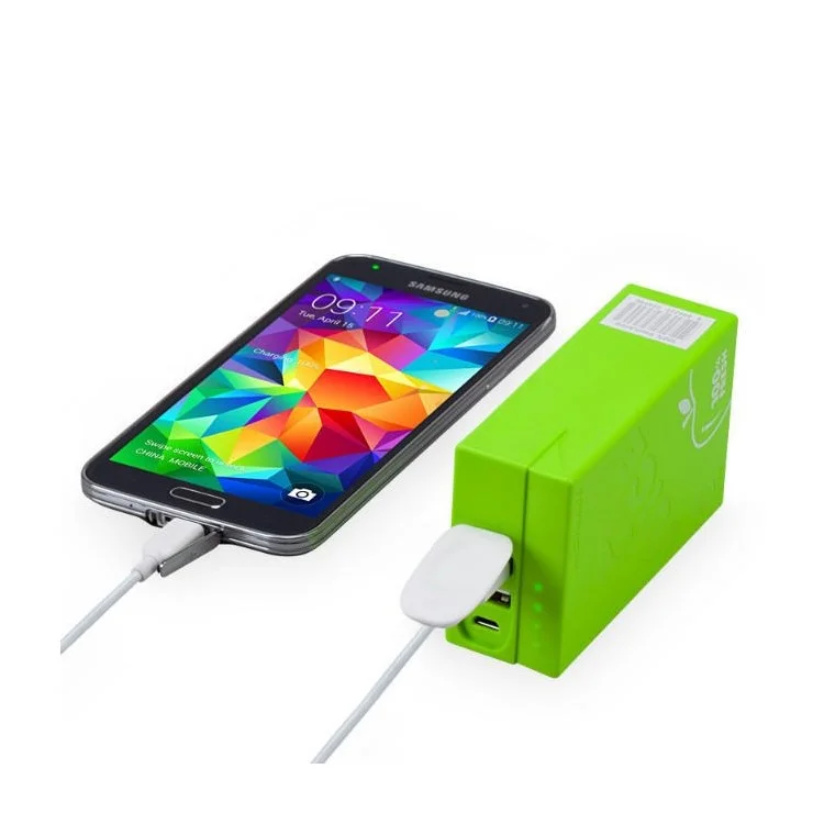 MOMAX iPower Juice+ 10000mAh 2.4A/1A Dual-USB External Power Bank for Smartphones & Tablets - Green