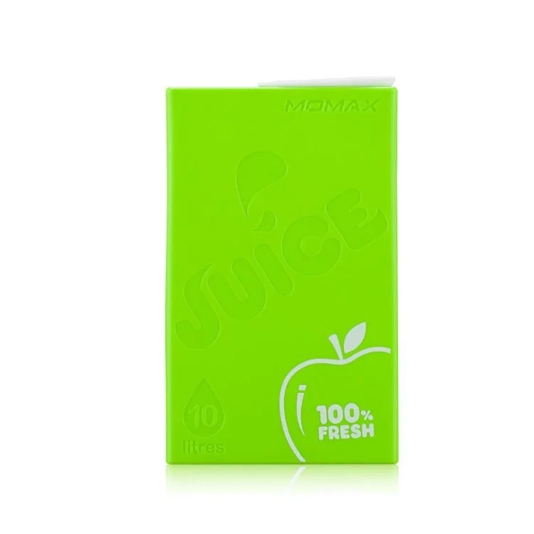 MOMAX iPower Juice+ 10000mAh 2.4A/1A Dual-USB External Power Bank for Smartphones & Tablets - Green