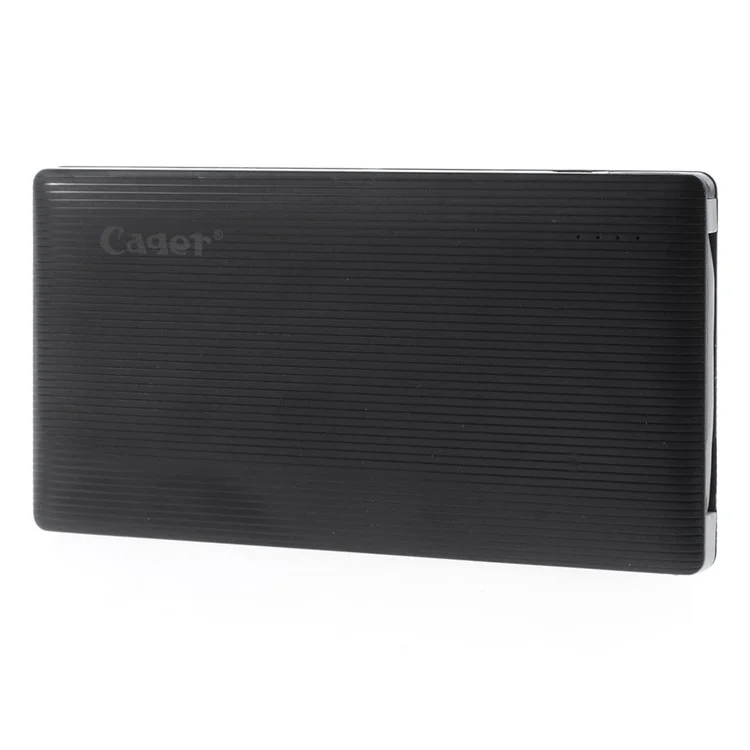 CAGER S6 Ultra Thin 4000mAh 1.5A Power Bank Backup Battery for iPhone Samsung HTC - Black
