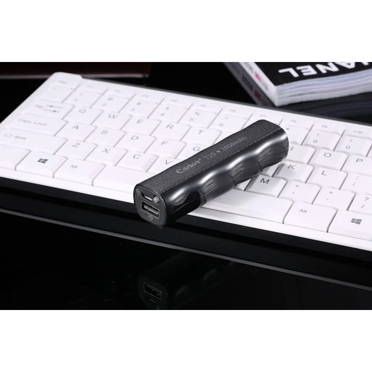 CAGER T10 2600mAh Power Bank Battery Charger for iPhone Samsung HTC Sony etc - Black