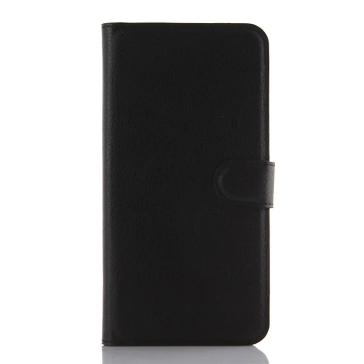 Litchi Texture Leather Wallet Stand Case for Huawei Nexus 6P - Black