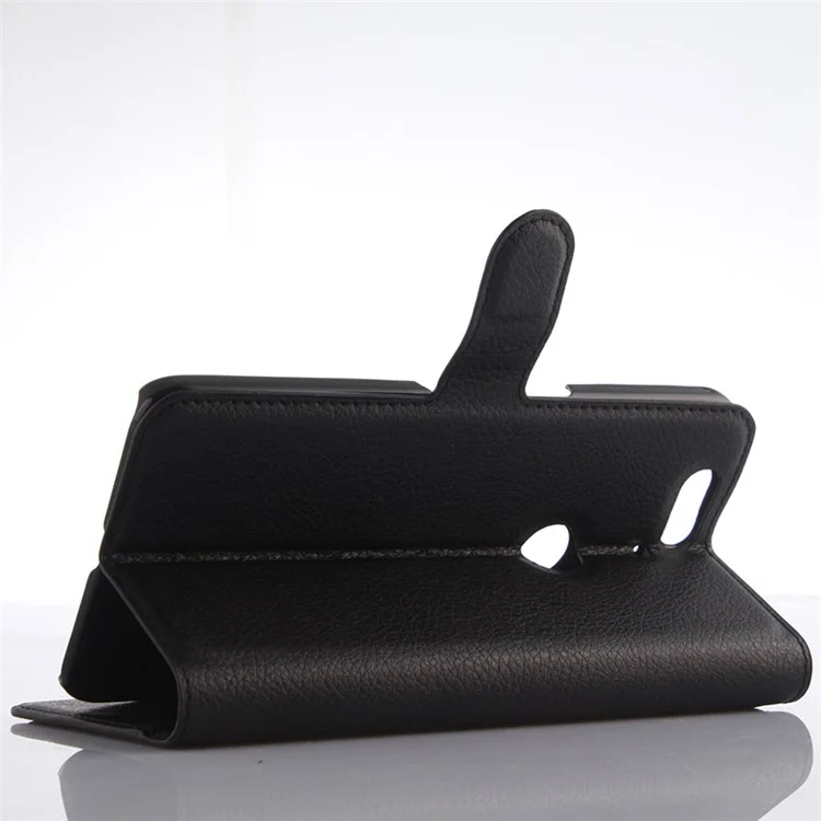 Litchi Texture Leather Wallet Stand Case for Huawei Nexus 6P - Black