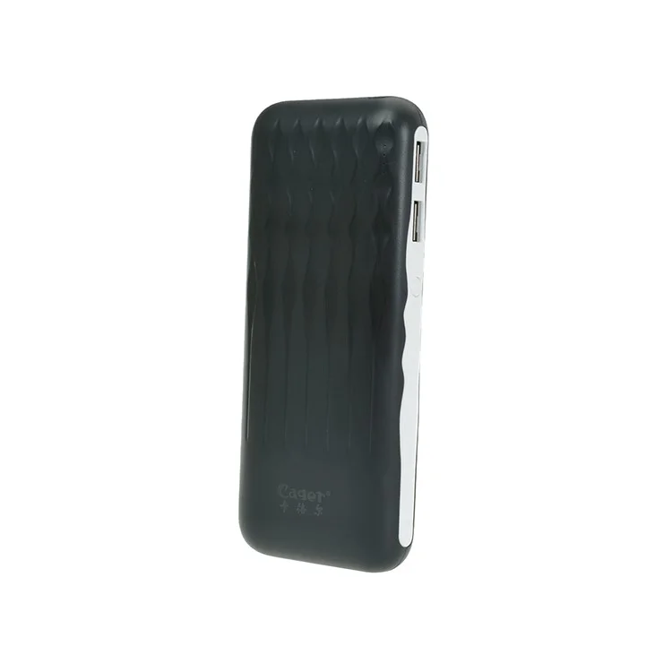 CAGER WL120 12000mAh Dual USB Power Bank for iPhone iPad Samsung LG - Black