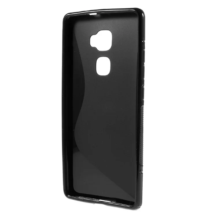 S-curve Line Soft TPU Gel Case for Huawei Mate S - Black