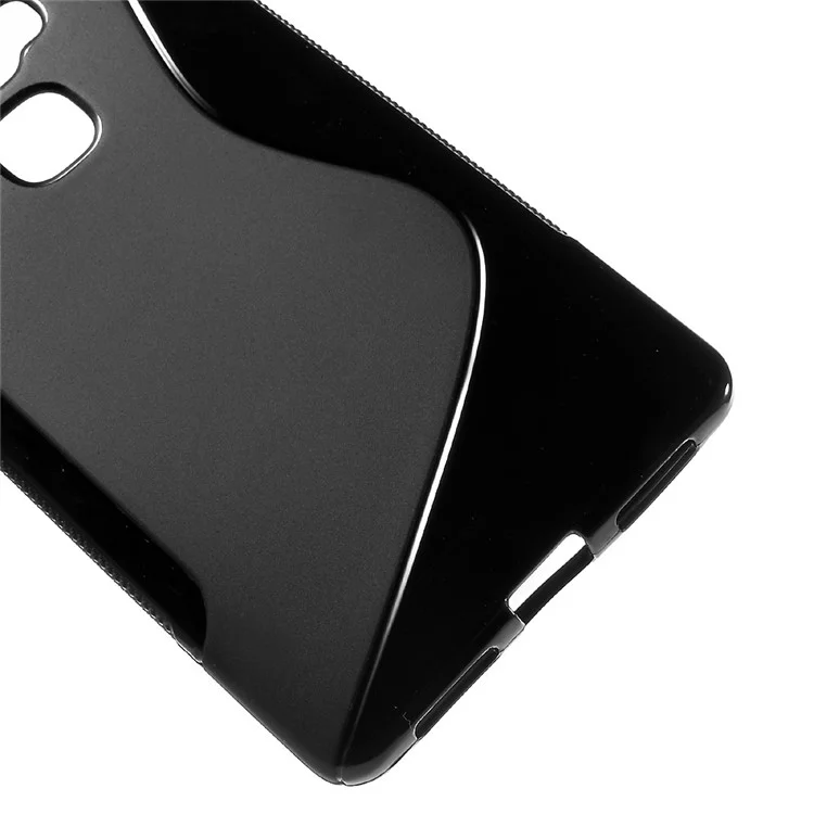 S-curve Line Soft TPU Gel Case for Huawei Mate S - Black