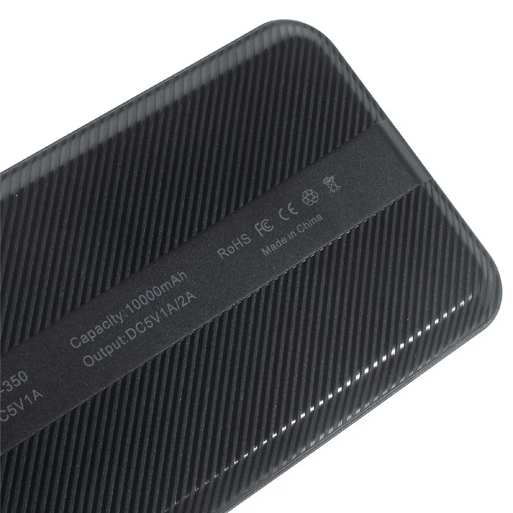 LEYOU LE-350 10000mAh External Power Bank Charger for iPhone iPod Samsung HTC LG Pokemon Game - Black