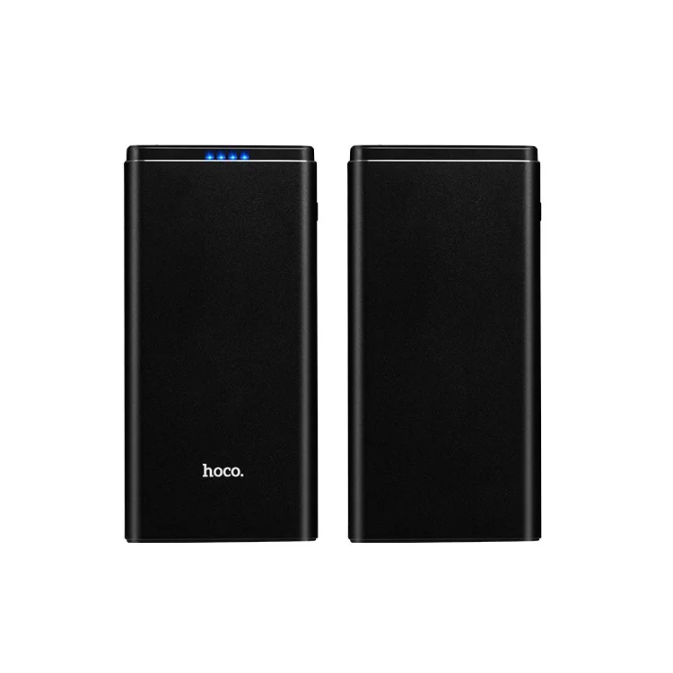 HOCO J2-10000 Dual USB Port 10000mAh Fast Charging Portable External Power Bank - Black