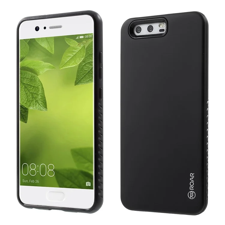 ROAR KOREA RICO Matte Hybrid 2-in-1 PC + TPU Back Phone Case for Huawei P10 - Black