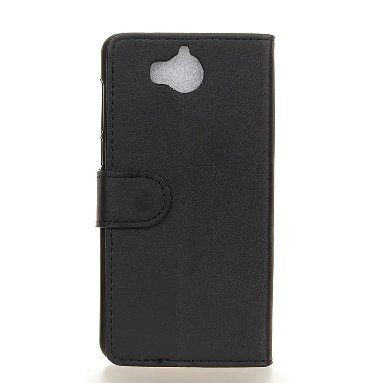 Magnetic Wallet Leather Stand Flip Case for Huawei Y5 (2017) / Y6 (2017) - Black