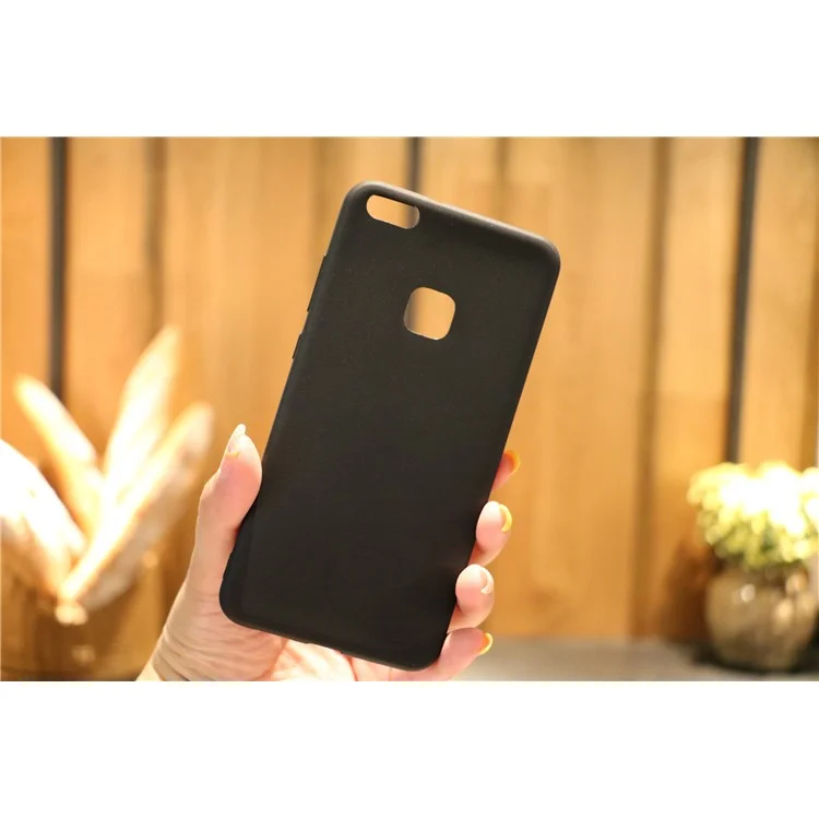 Pour Huawei P10 Lite Matte Anti-fingerprint TPU Téléphone Case - le Noir