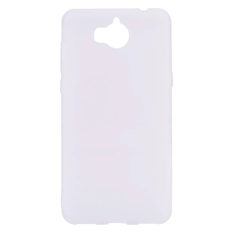 Matte Anti-scratch TPU Phone Cover for Huawei Y5 (2017) / Y6 (2017) - White