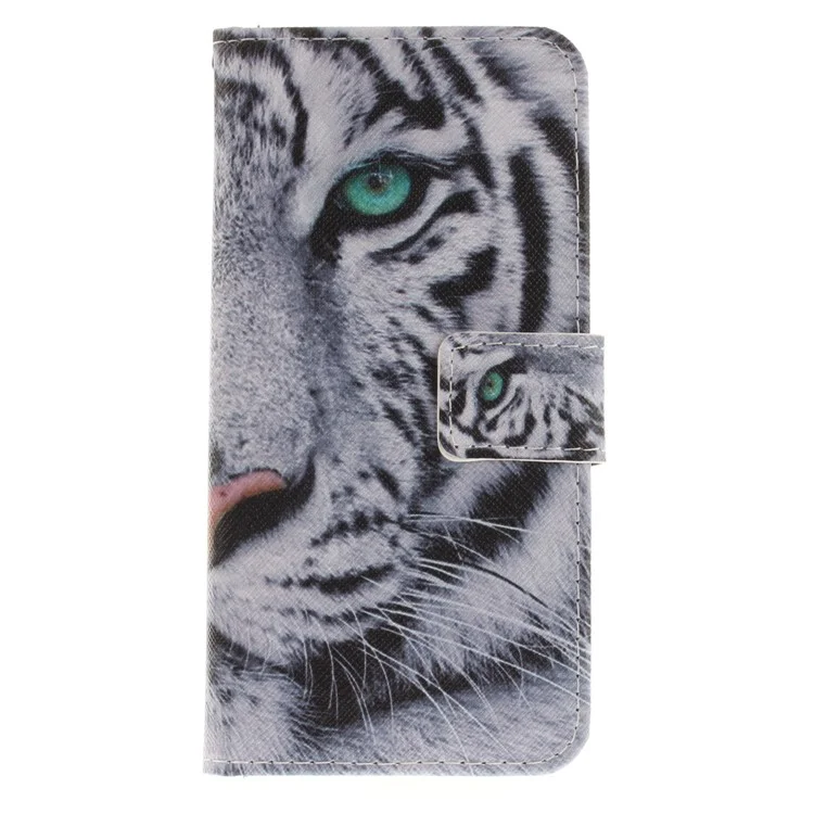 Printing Pattern Flip Leather Case Accessory with Card Holders for Huawei Honor 9 - Tiger Pattern