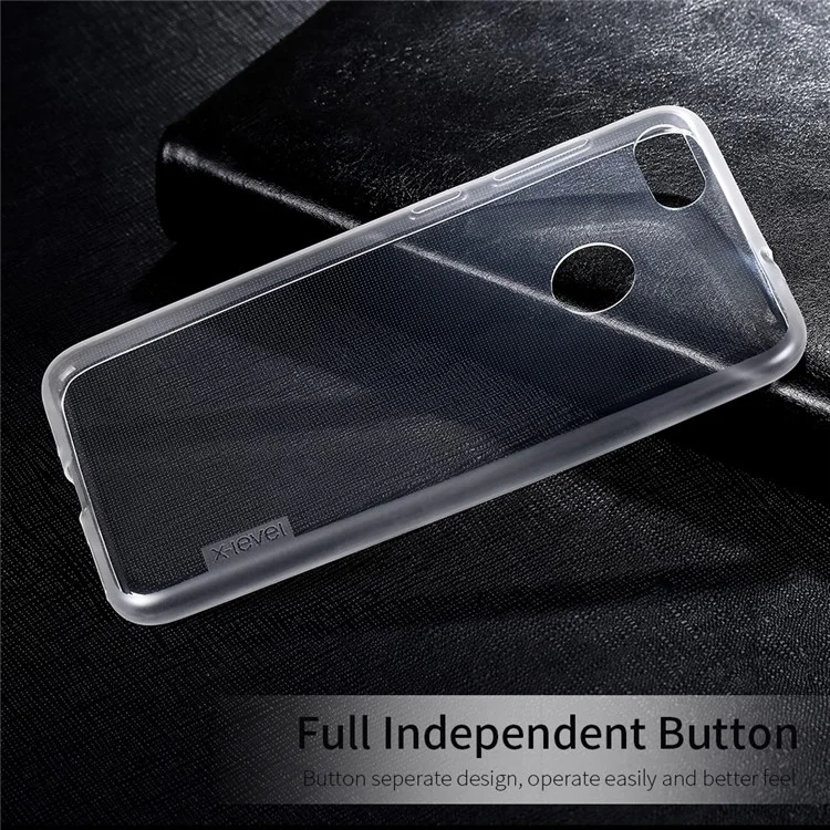 X-LEVEL Anti-slip Crystal Clear TPU Case for Huawei Y7 Prime / Enjoy 7 Plus- Transparent