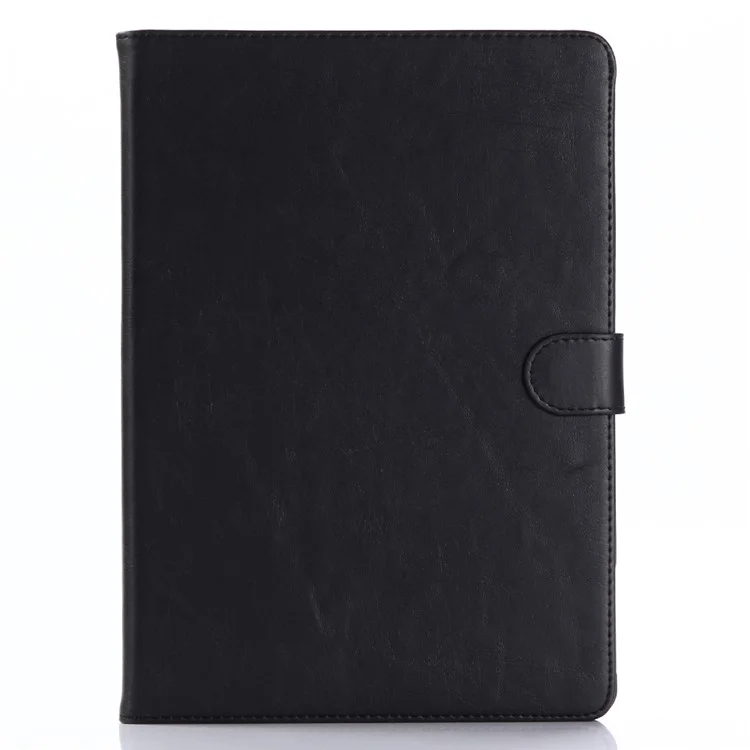 Retro Style Crazy Horse Leather Wallet Tablet Case for Huawei MediaPad T3 10 - Black