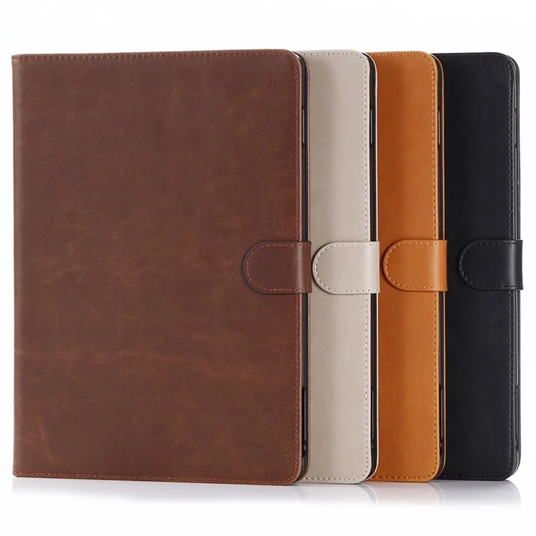 Retro Style Crazy Horse Leather Wallet Tablet Case for Huawei MediaPad T3 10 - Black