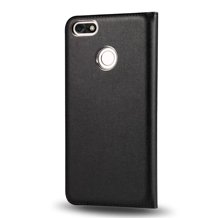 Dual View Windows Leather Protective Cover for Huawei P9 lite mini / Enjoy 7 / Y6 Pro (2017) - Black