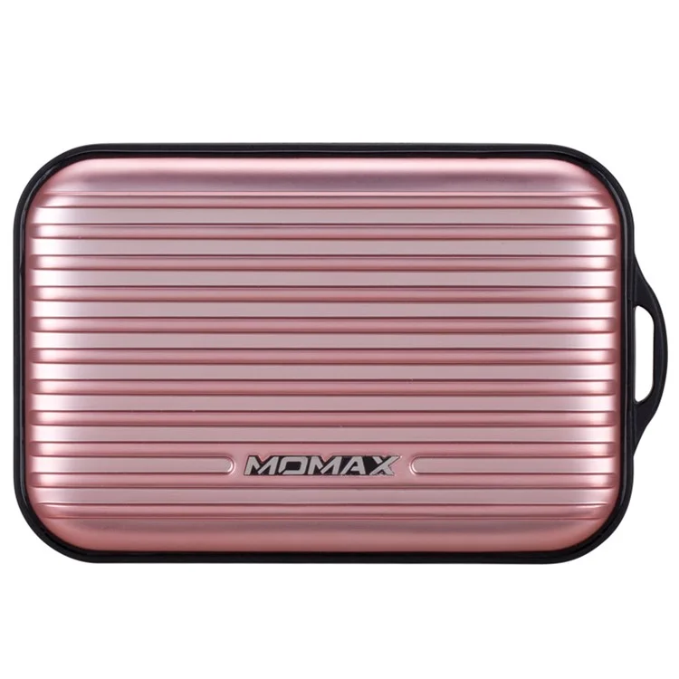 MOMAX Ipower Go Mini+ 10000mAh 2.4A Suitcase Power Bank for iPhone iPad Pokemon Game - Rose Gold Color