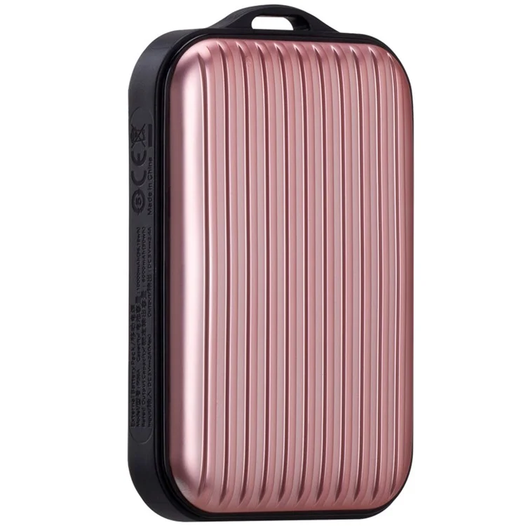 MOMAX Ipower Go Mini+ 10000mAh 2.4A Suitcase Power Bank for iPhone iPad Pokemon Game - Rose Gold Color