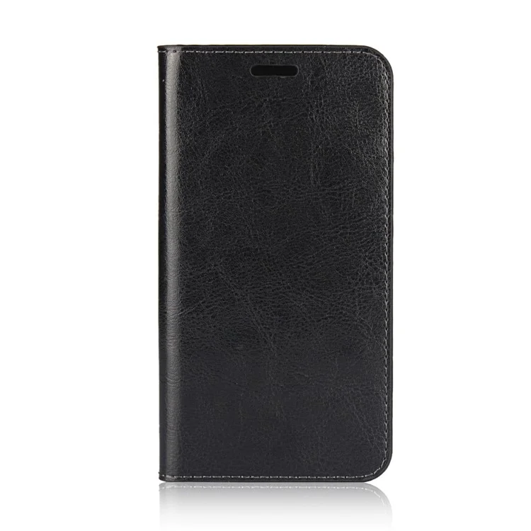 Crazy Horse Genuine Leather Magnetic Wallet Case for Huawei Honor 6A/Honor 5C pro - Black