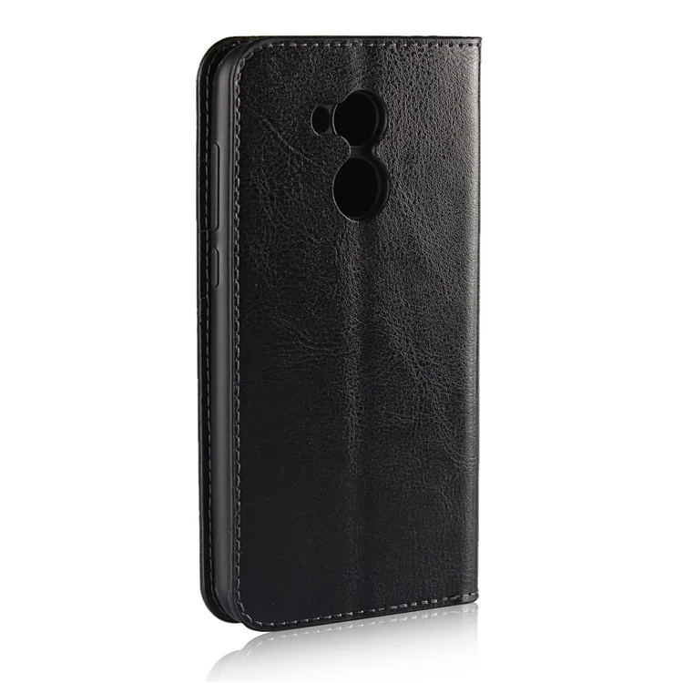 Crazy Horse Genuine Leather Magnetic Wallet Case for Huawei Honor 6A/Honor 5C pro - Black