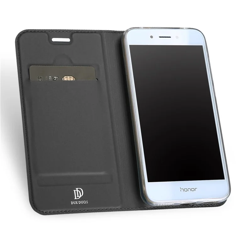 DUX DUCIS Skin Pro Series Card Slot Stand Leather Case for Huawei Honor 6A/Honor 5C pro - Grey