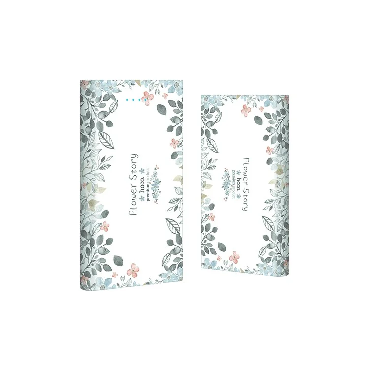 HOCO B12F-13000 Pretty Flowers Plant Pattern Dual USB Power Bank 13000mAh for iPhone Samsung - White
