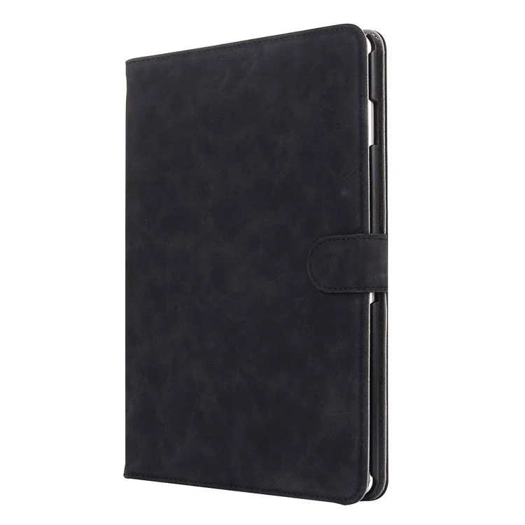 Retro Style Flip Leather Cover Stand Case with Card Slots for Huawei MediaPad T3 10 - Black