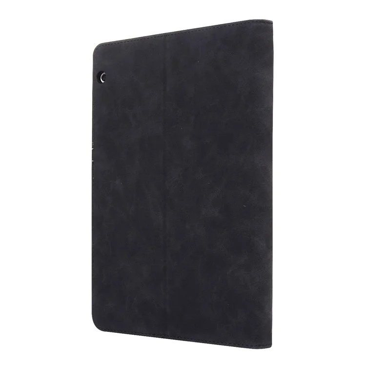 Retro Style Flip Leather Cover Stand Case with Card Slots for Huawei MediaPad T3 10 - Black