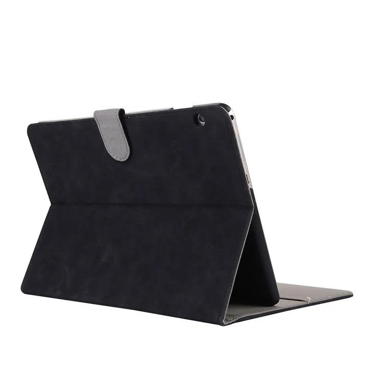Retro Style Flip Leather Cover Stand Case with Card Slots for Huawei MediaPad T3 10 - Black