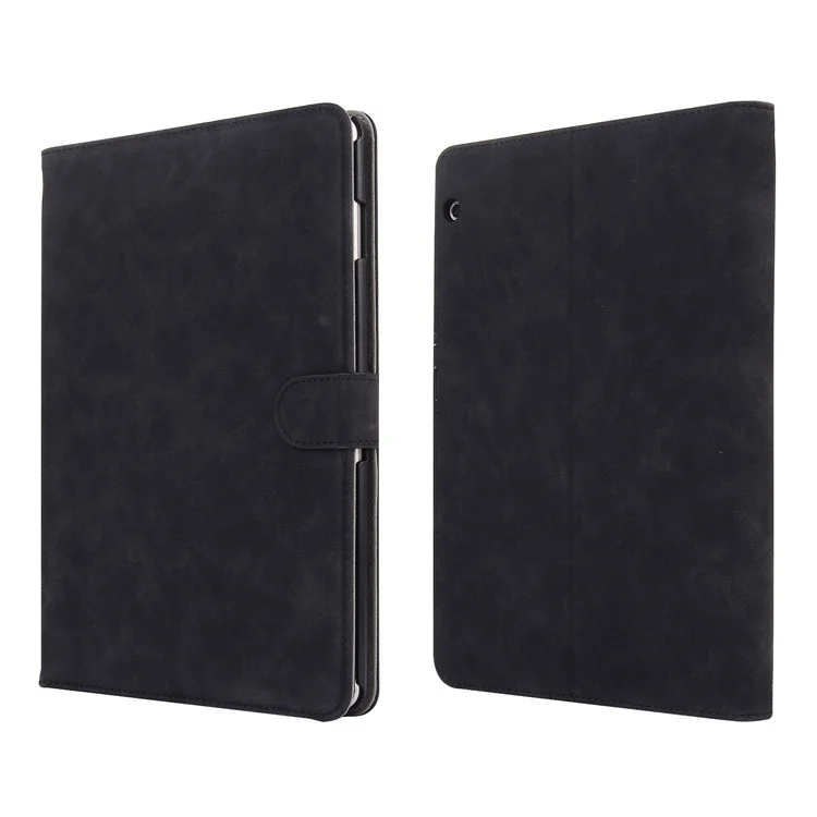 Retro Style Flip Leather Cover Stand Case with Card Slots for Huawei MediaPad T3 10 - Black