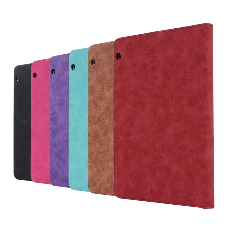 Retro Style Flip Leather Cover Stand Case with Card Slots for Huawei MediaPad T3 10 - Black