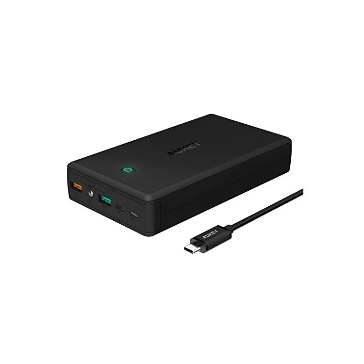 AUKEY PB-Y3 30000mAh Power Bank with Quick Charge 3.0, Type-C & 2 USB Outputs, Tpye-C & Micro-USB Input