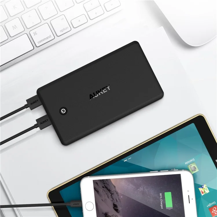AUKEY PB-Y3 30000mAh Power Bank with Quick Charge 3.0, Type-C & 2 USB Outputs, Tpye-C & Micro-USB Input