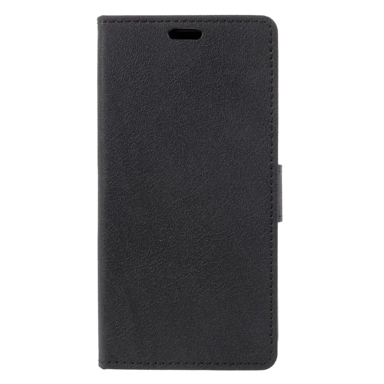 Wallet Magnetic Stand Leather Mobile Phone Shell for Huawei Honor 6C Pro / V9 Play - Black