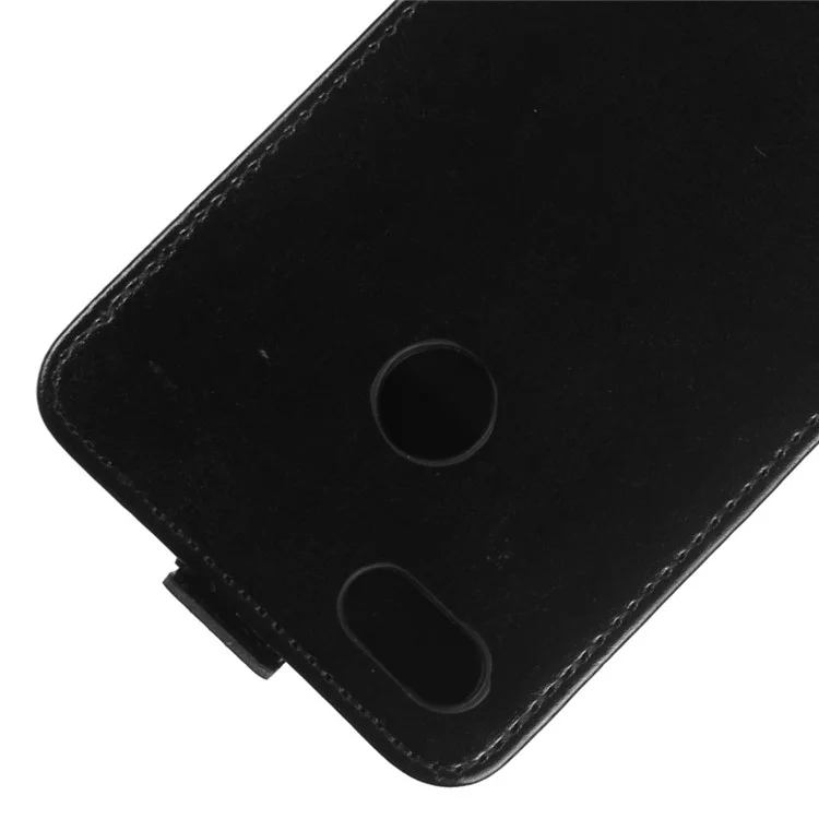 Crazy Horse Vertical Flip Card Holder Leather Case for Huawei P9 lite mini / Enjoy 7 / Y6 Pro (2017) - Black