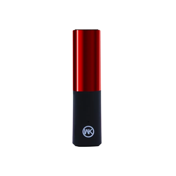 WK Lipstick Power Bank 2400mAh Portable Charger External Battery Pack - Red