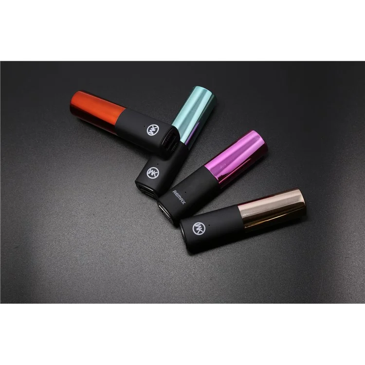 WK Lipstick Power Bank 2400mAh Portable Charger External Battery Pack - Red