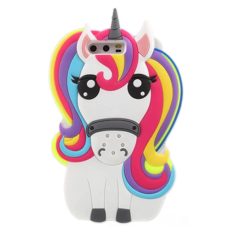 Lovely 3D Unicorn Silicone Back Phone Case for Huawei P10