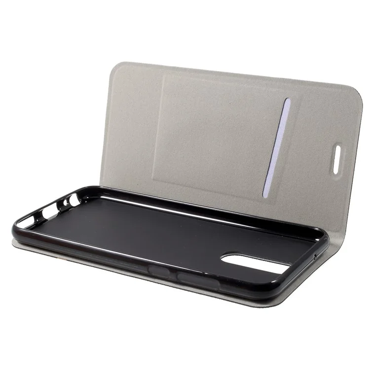 Contrast Color Steel Sheet Leather Stand Case with Card Holder for Huawei nova 2i / Maimang 6 / Mate 10 Lite - Black