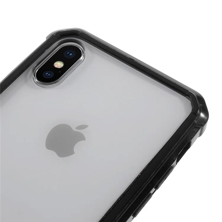 Drop-resistant Acrylic Hard Back Case for iPhone X - Black